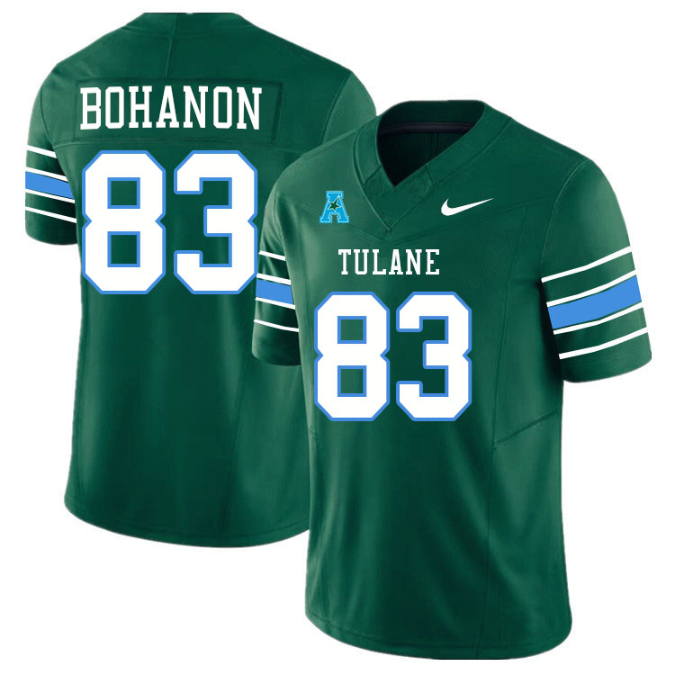 #83 Bryce Bohanon Tulane Green Wave Jersey College Football Uniforms,Apparels Stitched-Green